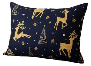 Okrasna prevleka za blazino GOLDEN DEER 50x70 cm, temno modra