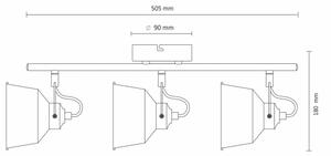 LED Stropna nadgradna svetilka 3xE14/8W/230V