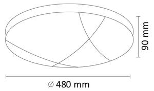 LED Zatemnitvena stropna svetilka ATLAS LED/72W/230V 3000-6500K + Daljinski upravljalnik