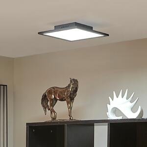 Lindby LED plošča Lamin, črna, 30 cm, CCT, z možnostjo zatemnitve, daljinski, zatemnjen, Črna, Dnevna soba / jedilnica, Kovina, Sodobni