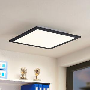 Lindby LED panel Nelios, 40 x cm, 4.000K, črna, kovina, Črna, Kuhinja, Plastika, Sodobni