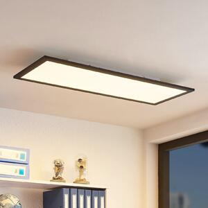 Lindby LED panel Nelios, 80 x 30 cm, CCT, črna, kovina, zatemnjen, Črna, Kuhinja, Plastika, Sodobni