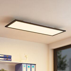 Lindby LED panel Nelios, 80 x 30 cm, 4.000K, črn, kovinski, Črna, Kuhinja, Plastika, Sodobni