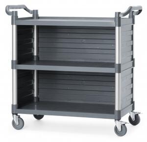 Servirni voziček s 3 policami, polipropilen, 1010x500x960mm