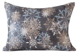 Prevleka za vzglavnik iz mikrovlaken SNOWFLAKE 70x90 cm, modro-siva