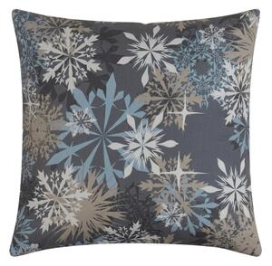 Prevleka za blazino iz mikrovlaken SNOWFLAKE 45x45 cm, modrosiva