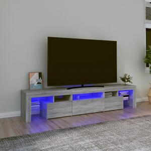 VidaXL TV omarica z LED lučkami siva sonoma 200x36,5x40 cm