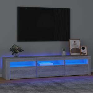 VidaXL TV omarica z LED lučkami siva sonoma 180x35x40 cm