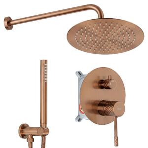 Komplet za tuširanje za vgradnjo Rea Lungo Diamond Brush Copper + BOX