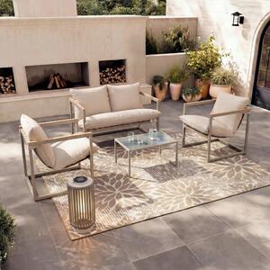 Bessagi Garden Lounge Garnitura Lara, 4-Delno, Krem