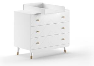 Bela otroška komoda s previjalnim pultom 100x100x74 cm Billy – Vipack