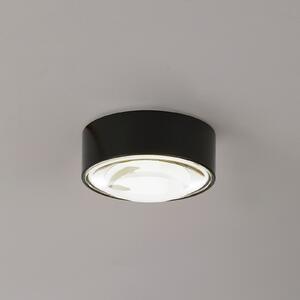 Lindby LED-vgradna svetilka Siaka, črna, kovina, Ø 5 cm, IP65, Kopalnica, Aluminij, Sodobni