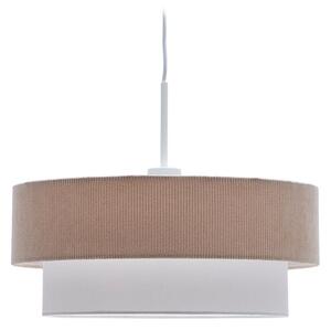 Bela/bež viseča svetilka s tekstilnim senčilom ø 40 cm Bianella – Kave Home
