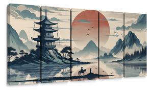 5-delna slika tih večer na Japonskem