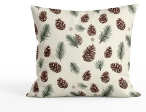 Bombažna prevleka za blazino PINE CONES 45x45 cm, barvna
