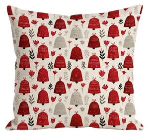Bombažna prevleka za blazino CHRISTMAS BELLS 45x45 cm, barvna