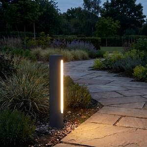 Lucande LED-ulična svetilka Celiora, višina 45 cm, antracitna, IP65, Črna, Aluminij, Sodobni