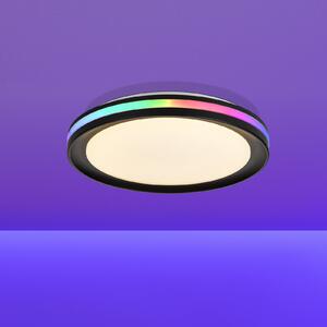 Mantra Iluminación LED stropna svetilka Gamer, RGB, CCT, daljinski upravljalnik, črna, zatemnjen, Črna, Dnevna soba / jedilnica, Kovina