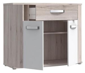Carryhome Komoda Rondino, Barva Hrasta, Bela
