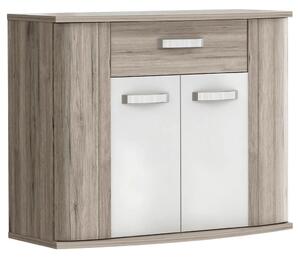 Carryhome Komoda Rondino, Barva Hrasta, Bela