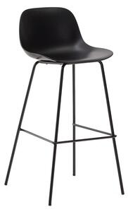 Črn barski stol (višina sedeža 74 cm) Altea – Kave Home