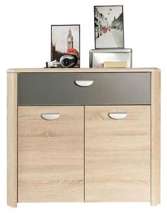 Carryhome Komoda Yoop, Barva Hrasta, Antracit
