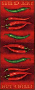 KUHINJSKI TEKAČ Hot Chilli 75/190 cm potiskano zelena, rdeča