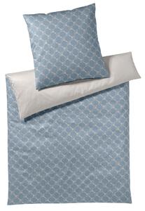 OBOJESTRANSKA POSTELJNINA CORNFLOWER DOUBLE 140/200 cm mako saten svetlo modra