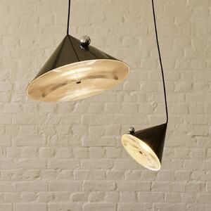 Tom Dixon LED viseča svetilka Pose, zelena, Ø 25 cm, jeklo dim, zatemnjen, Zelena, Dnevna soba / jedilnica, Kovina, Dizajn