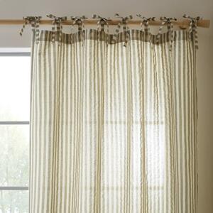 Zelena zavesa 140x183 cm Zanzibar Woven Stripe – Pineapple Elephant