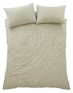 Zelena enojna posteljnina 135x200 cm Cotton Rich Woven Stripe – Pineapple Elephant