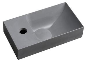 Siv betonski umivalnik za WC 31x17 cm Piccolino – Sapho