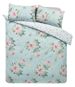 Modra enojna posteljnina 135x200 cm Avebury Floral – Catherine Lansfield
