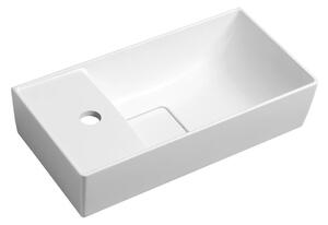 Bel umivalnik za WC iz mineralnega kompozita 47x24 cm Maxx – Sapho