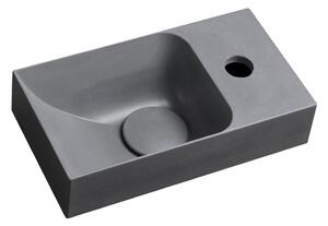 Siv betonski umivalnik za WC 31x17 cm Piccolino – Sapho