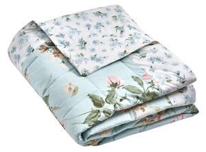 Modro prešito pregrinjalo 220x230 cm Avebury Floral – Catherine Lansfield