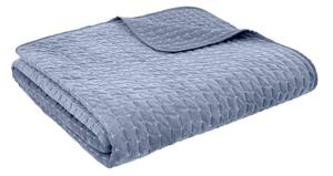Modro prešito pregrinjalo 240x260 cm Attica Velvet – Bianca