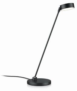 Knapstein LED namizna svetilka Yori, črna mat, višina 50 cm, upravljanje z gestami, zatemnjen, Črna, Dnevna soba / jedilnica, Aluminij, Sodobni