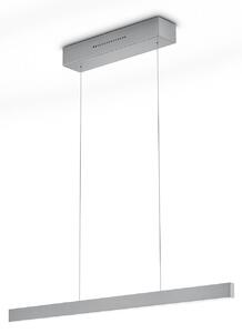Knapstein LED-visoka svetilka LINDA-72, nikljeva, dolžina 72 cm, upravljanje z gestami, zatemnjen, Kovinska, Dnevna soba / jedilnica, Aluminij, Sodobni