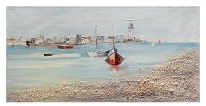 Ročno izdelana slika (Čoln na obali, Š x V: 120 x 60 cm)