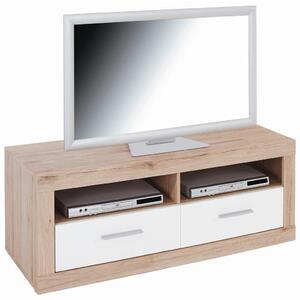 Modern Living Tv-element Malta, Bela, Barva Hrasta