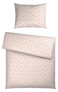POSTELJNINA Mavie 140/200 cm saten srebrne barve, pink