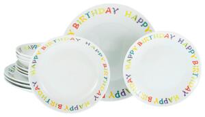JEDILNI SERVIS Happy Birthday, Tellerset 12-tlg