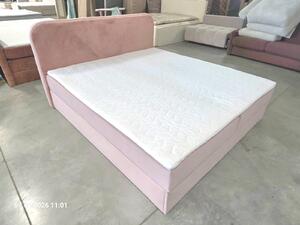 Obložena postelja boxspring FORENA 140x200 cm temno zelena Vzmetnica: Vzmetnica Bonell