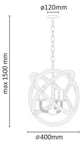 Obesna svetilka ROPE GLOBO 3xE14/10W/230V