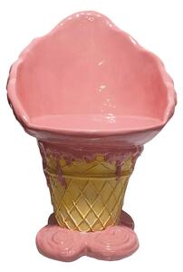 STOL, umetna masa pink, bež