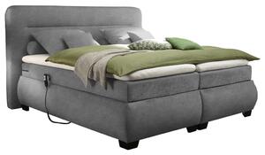 BOXSPRING POSTELJA 160 cm x 200 cm , tekstil temno siva