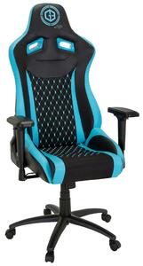 GAMING STOL tekstil črna, turkizna