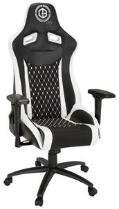 GAMING STOL tekstil črna, bela