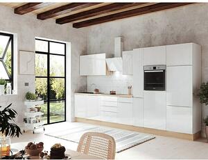 BAUHAUS Kuhinjski komplet Sandra (Širina: 370 cm, Bela, Barva konstrukcije: Bela, Z električnimi napravami)